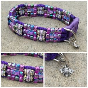 Custom Handmade Beaded Bling Dog Collar